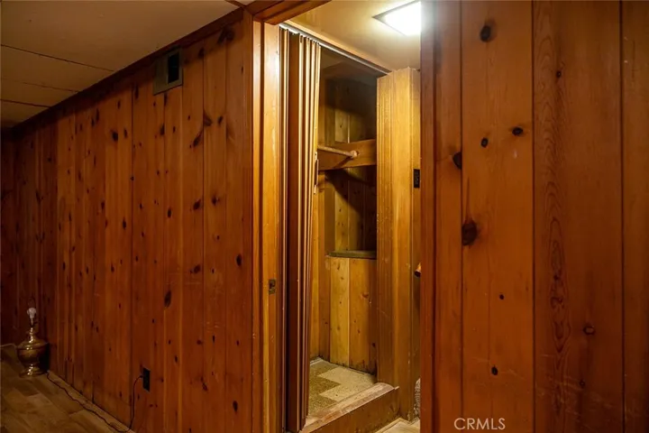 Downstairs closet.