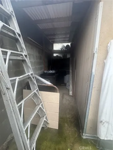 Storage space behind the Garage.