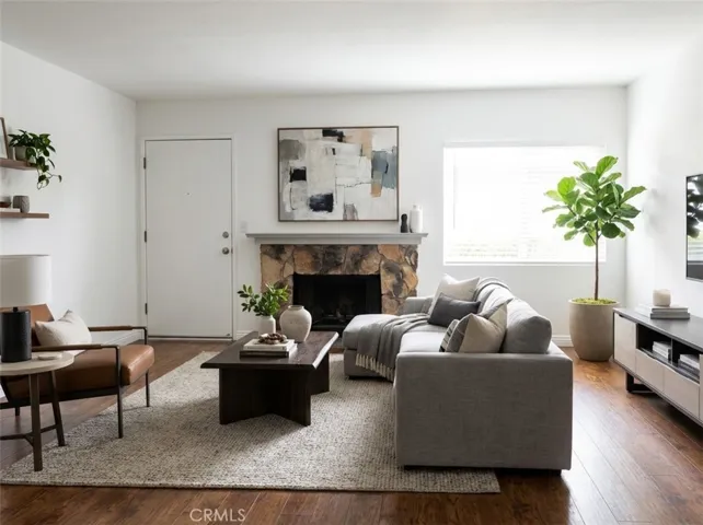 Family room-Digital staging for visual illustration