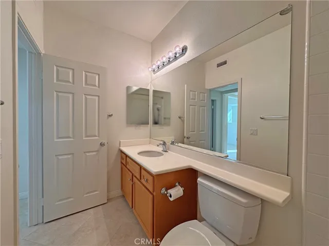 Second bathroom with corian counters