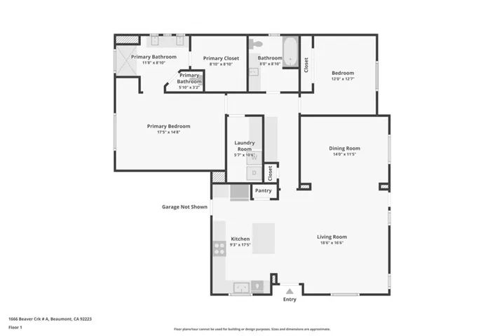 Floor Plan not to scale
