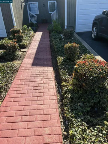 Walkway to unit
