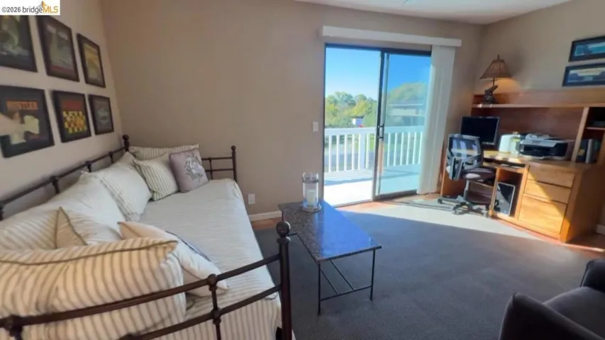 Office area featuring baseboards