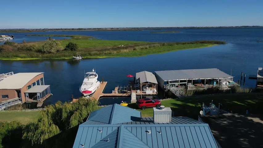 Dock with a water view
