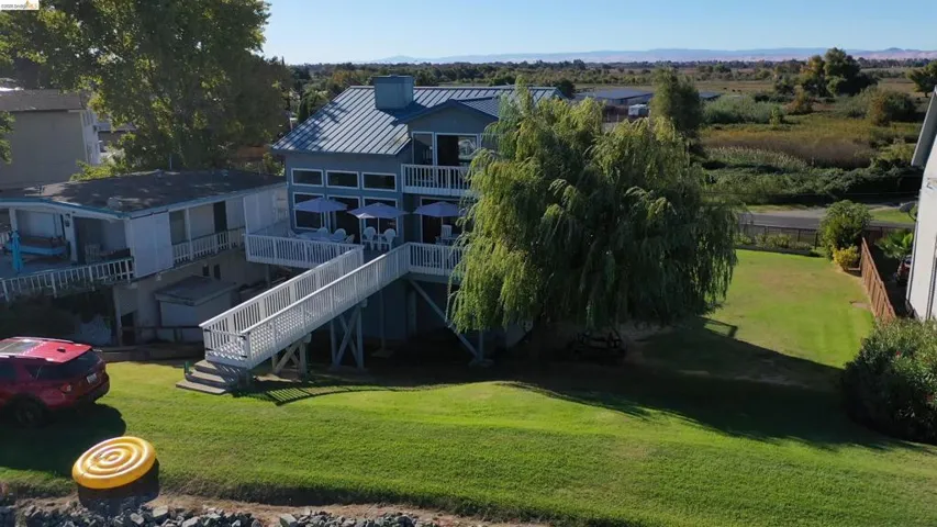 Drone / aerial view of a mountainous background
