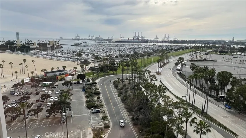 Ocean, marina, and the Queen Mary