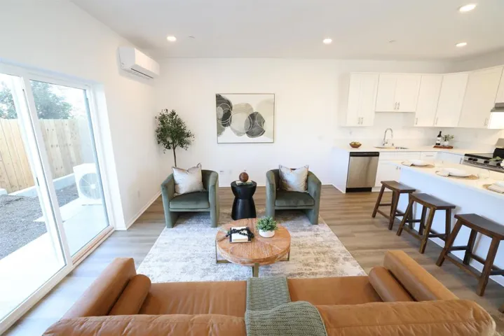 Bright, open-concept living space with modern finishes and natural light