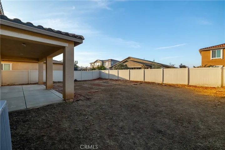 Large back yard