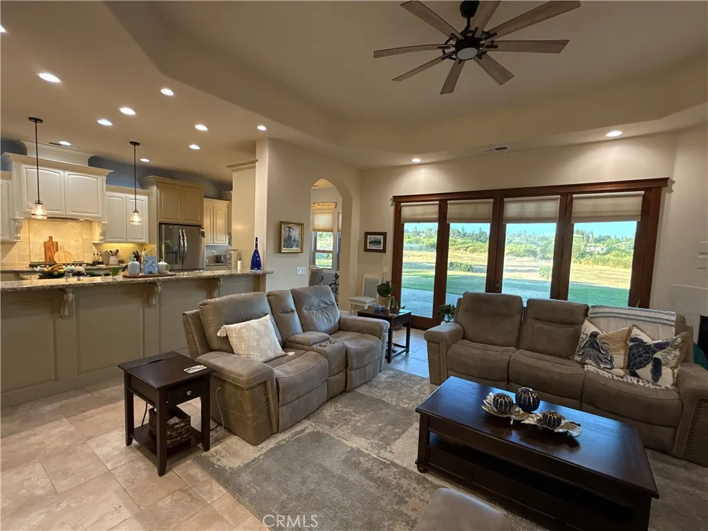 Living room off kitchen