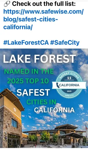 2025 rated l of top 10 safest cities,  per SafeWise.com