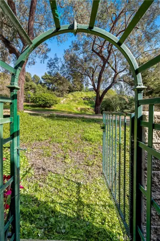 Lower Garden 
with gate to the Nature preserve