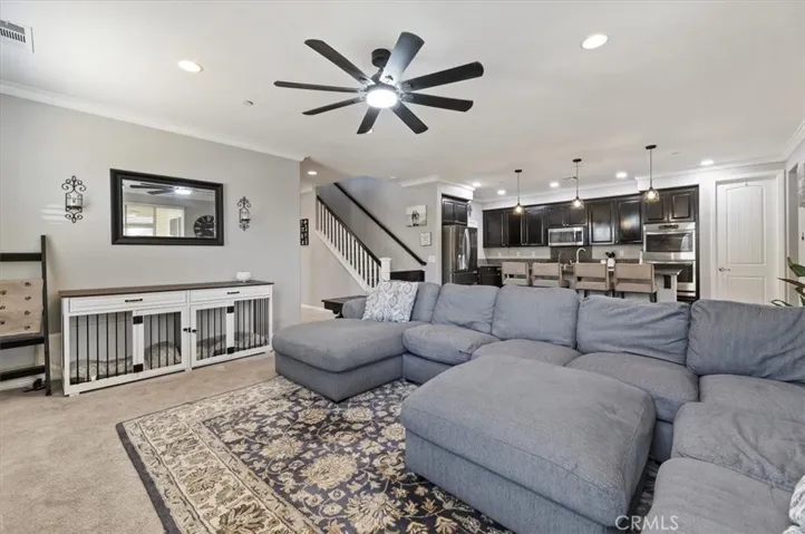 Ceiling Fan in Family Room