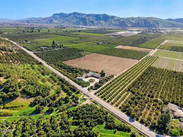 Surrounded by farmland