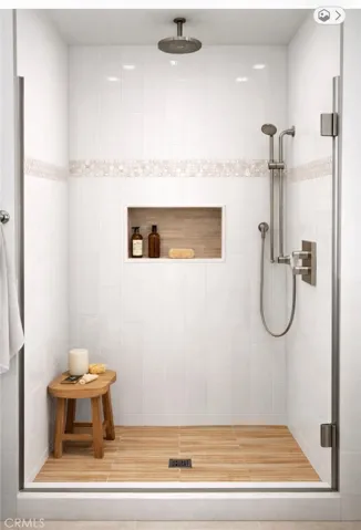 Refreshed shower with new tile