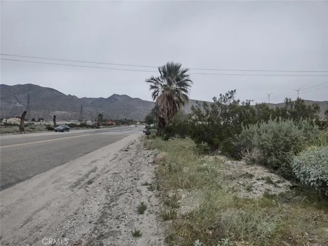 Looking North, property is on the right.