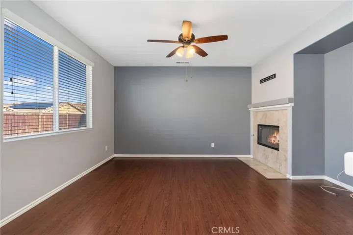 Family room view from kitchen