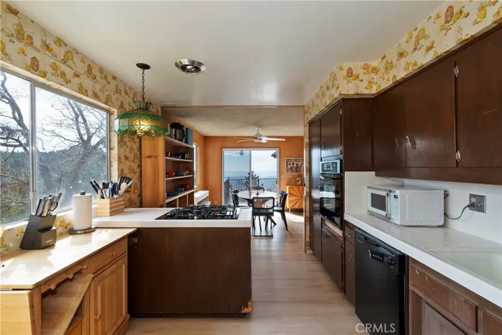 Kitchen looing at dining area.