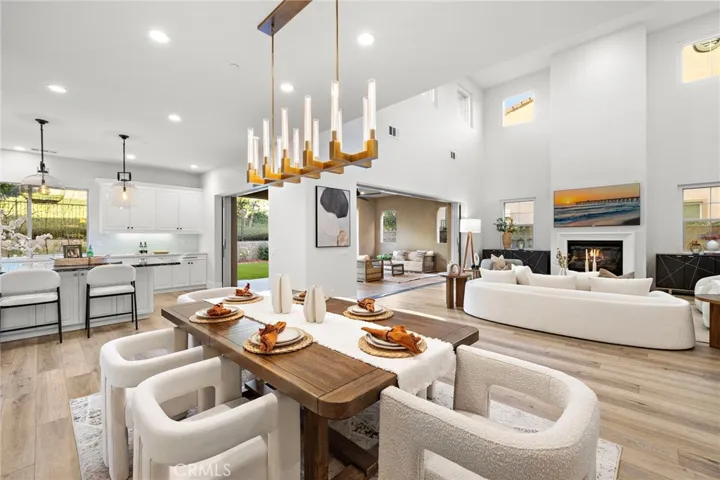 Seamless connection between great room, dining space, and kitchen
