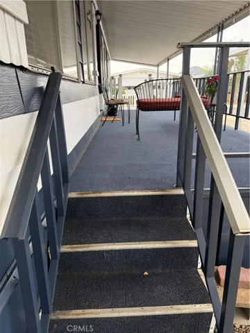 Back steps up to the porch