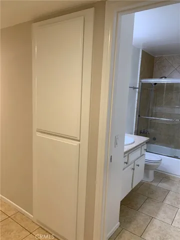 Cabinets in hallway for your toiletries