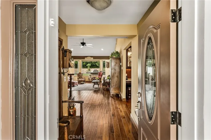 Warm wood floors throughout the first level