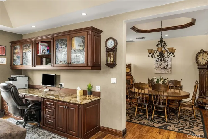 Spacious built in desk