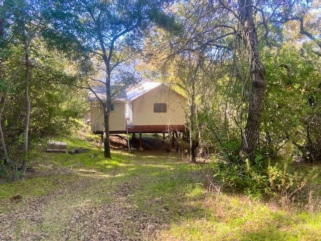 Rear view of the tent