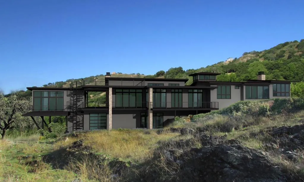Rear view of the future house