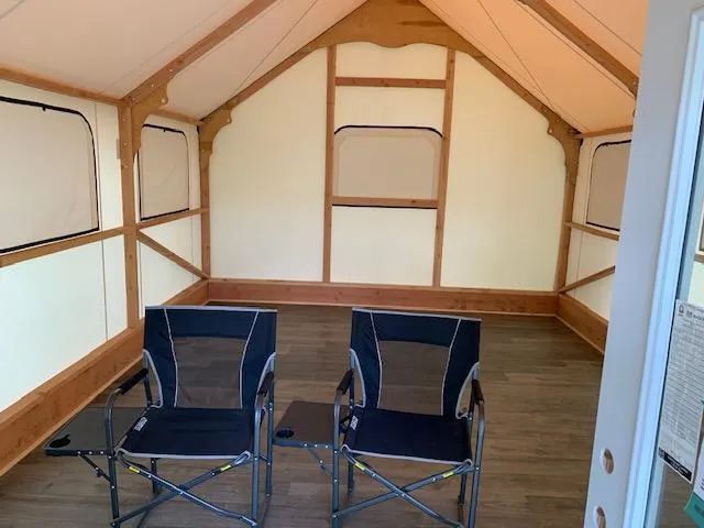 Inside of the tent