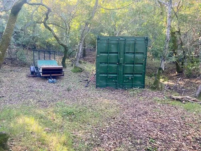Green storage box - generator inside.