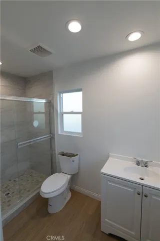 Still putting the finishing touches on the bathroom. Walk-in shower.