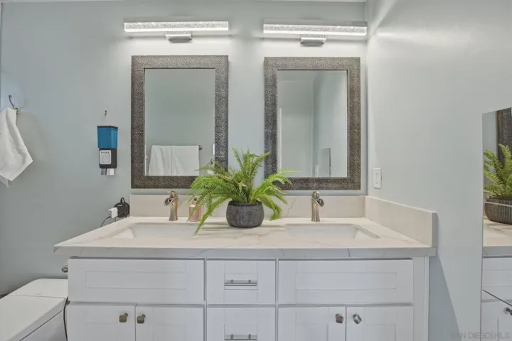 Primary bath with double sinks and bidet with heated seat