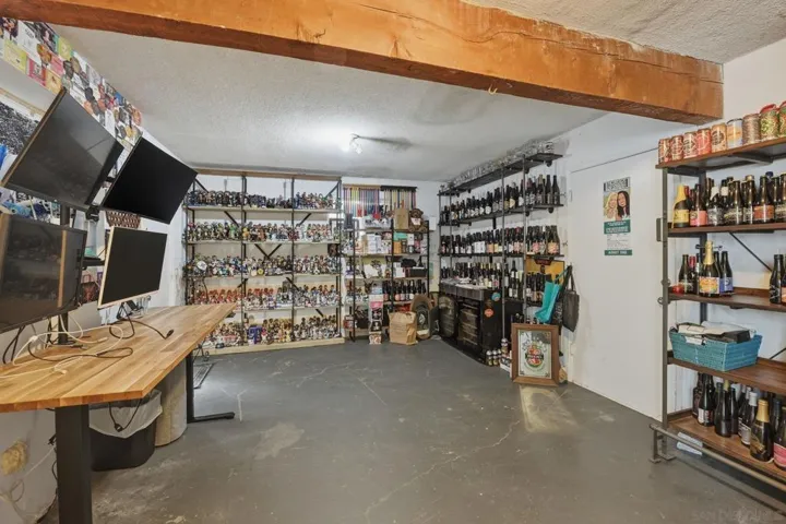 Basement area bonus room or flex space attached to garage