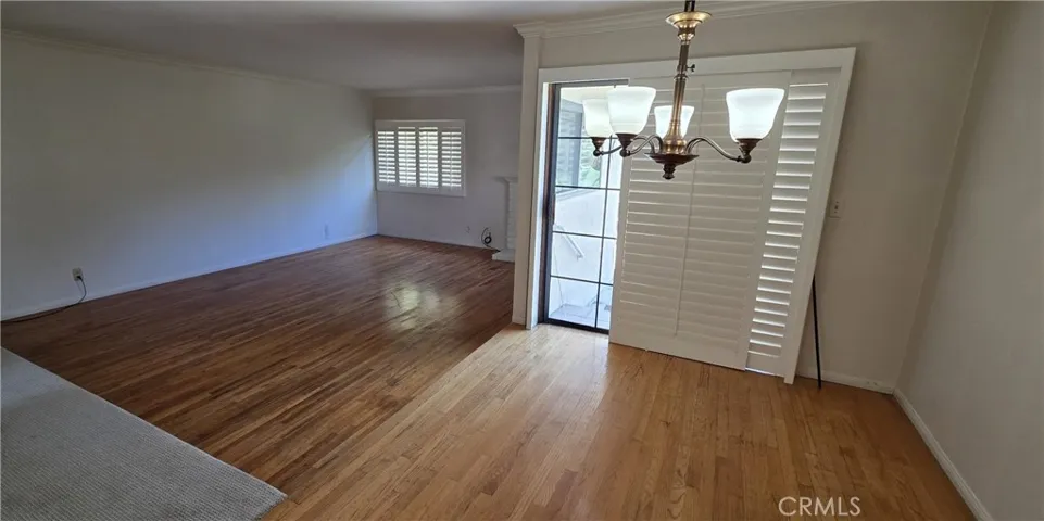 Living room and dining room