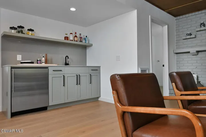 Wet bar in family room