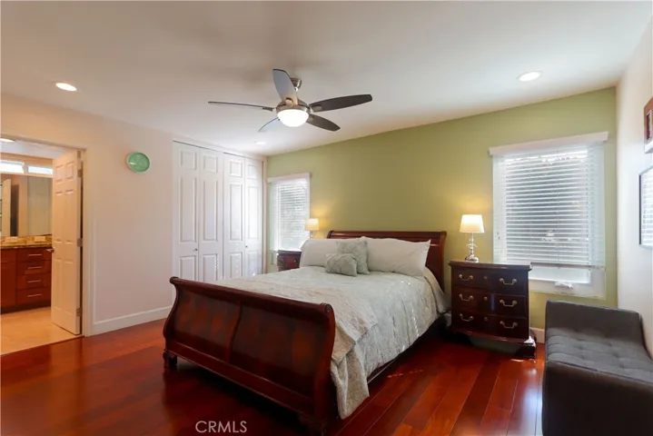 Spacious primary suite with en-suite bath and generous closet storage