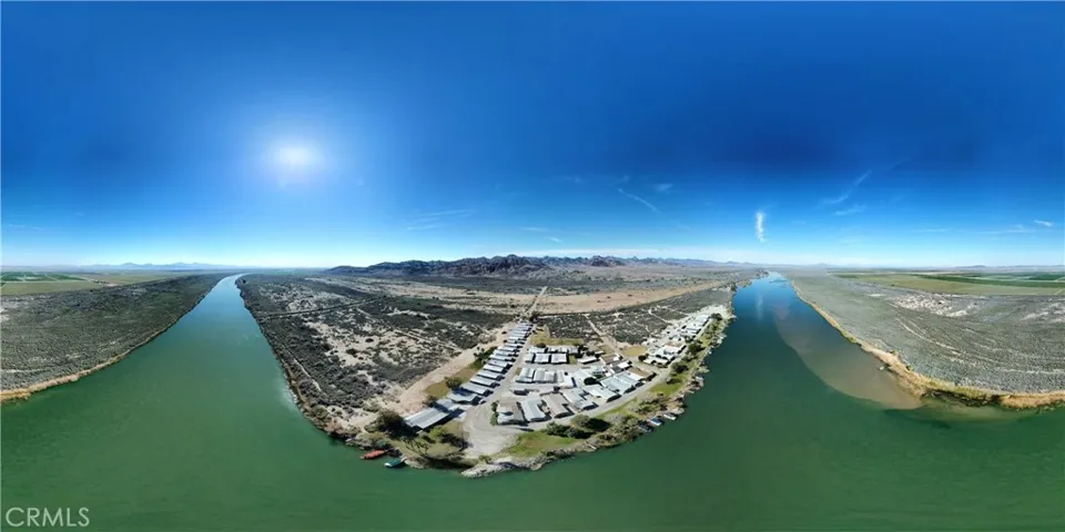 Aerial view of the park, upstream, and downstream