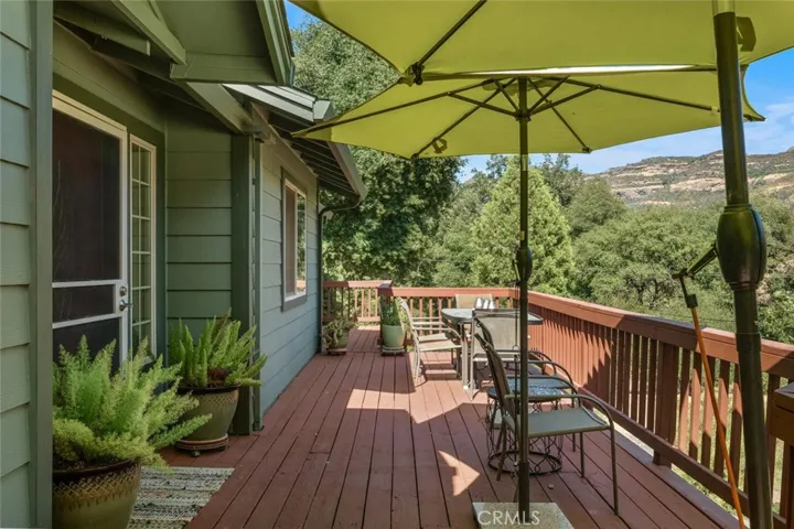 Front porch with stunning canyon views