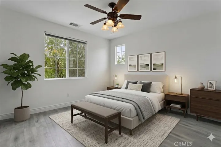 Bedroom 1: AI staged