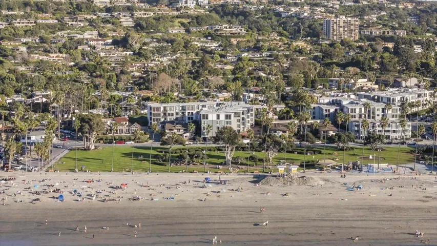 View from above La Jolla Shores! Condo is in the heart of The Shores