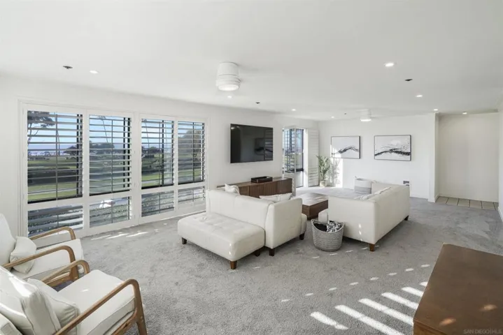Living room with ocean view