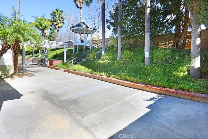 Backyard and gazebo