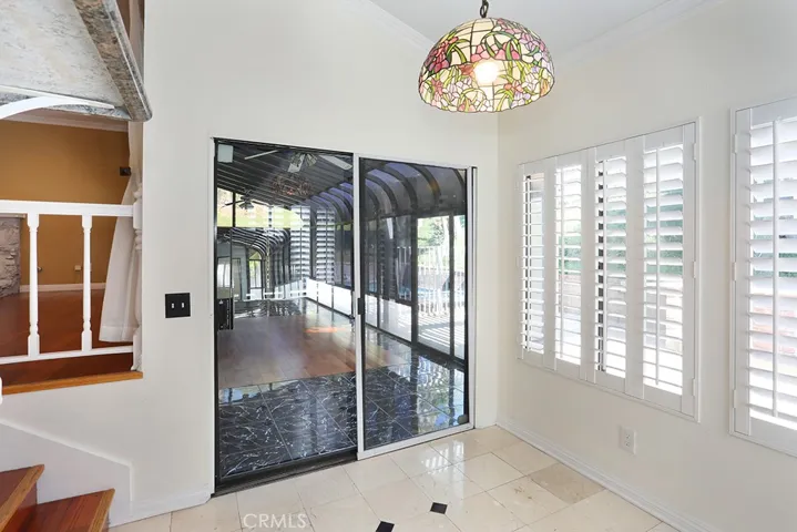 Access to sun room and patio