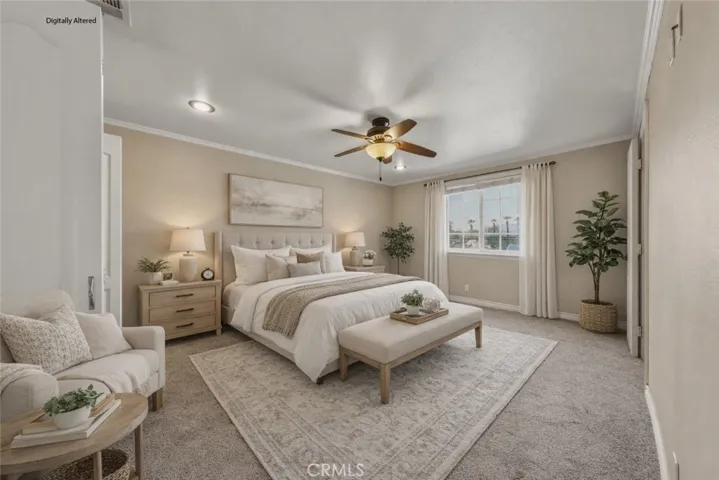 Primary bedroom - Virtually staged