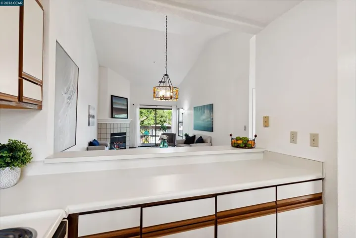 Breakfast Bar Overlooking Living Room and Dining Room