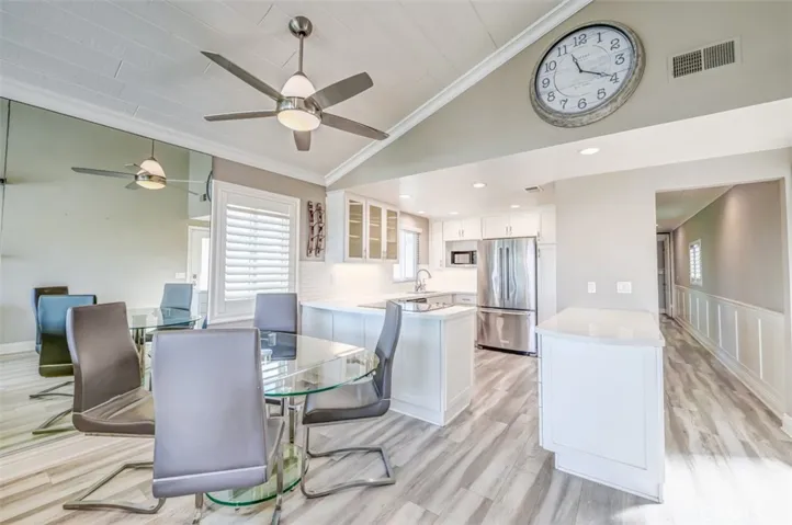 Dining area and kitchen