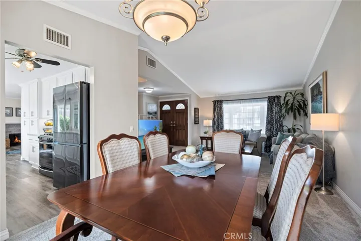 another view of open dining area