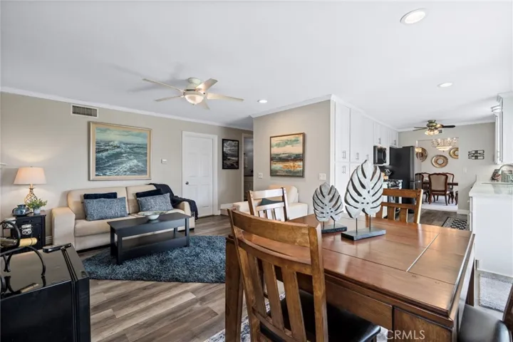 another view of family room with added gas fireplace insert