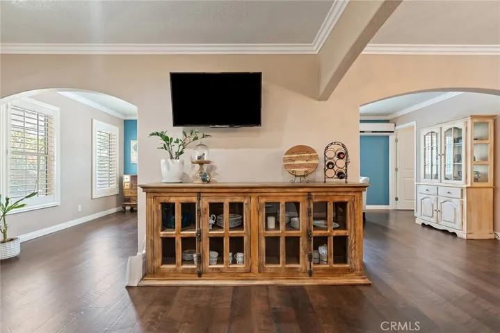 Kitchen flows into family room addition