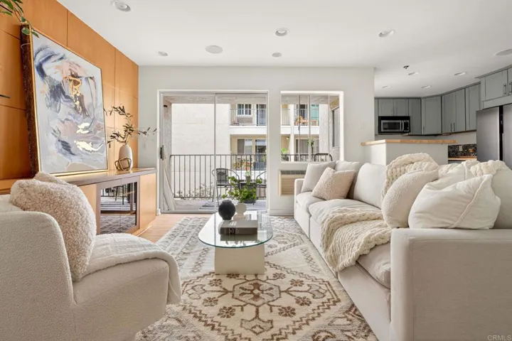 Natural light floods this space